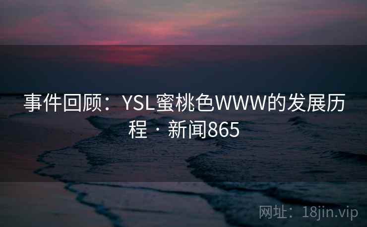 事件回顾：YSL蜜桃色WWW的发展历程 · 新闻865